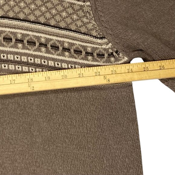 Oscar De La Renta Sweater Mens XL Brown Tight Knit Old Money Preppy Quarter Zip - Picture 9 of 14